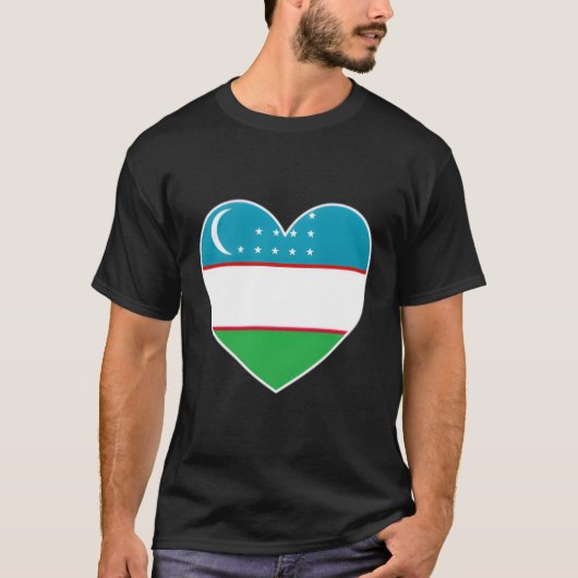 I He Usbekistan Fun Usbekistani Flag Er T-Shirt (Vorderseite)
