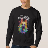 I Heard Something Scary in the Kitchen German Shep Sweatshirt (Vorderseite)