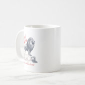 I Heard The Lion And Saw The Lamb Sheep Minimalist Kaffeetasse (Vorderseite Links)