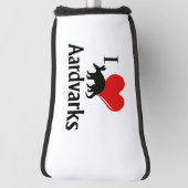 I Heart Aardvarks Golf Headcover (Rotieren 90)