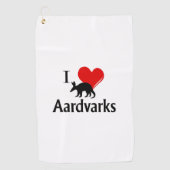 I Heart Aardvarks Golfhandtuch (Vorderseite)