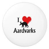 I Heart Aardvarks Keramikknauf (Vorderseite)