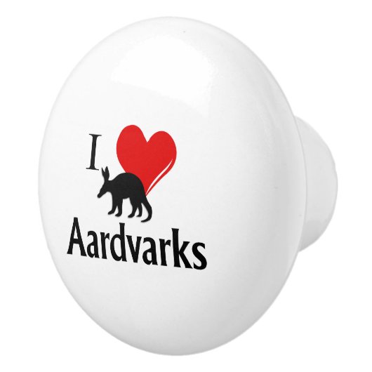 I Heart Aardvarks Keramikknauf (Rechts)