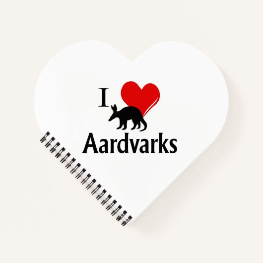 I Heart Aardvarks Notizblock (Vorderseite)