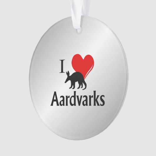 I Heart Aardvarks Ornament (Vorderseite)