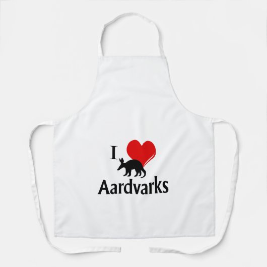 I Heart Aardvarks Schürze (Vorderseite)