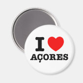 I heart Acores Magnet (Vorderseite/Rückseite)