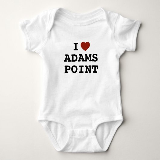 I heart Adams Point T-Shirt Baby Strampler (Vorderseite)