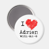 I heart Adrien-with-a-e magnet (Vorderseite/Rückseite)