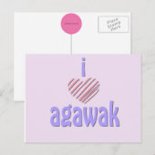 I Heart Agawak Postkarte (Vorne/Hinten)