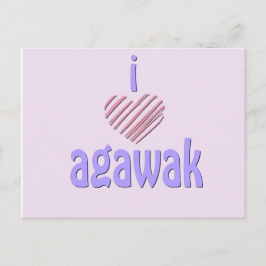 I Heart Agawak Postkarte (Vorderseite)