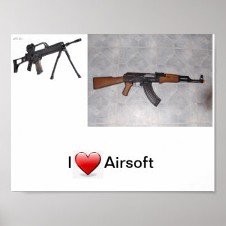 I Heart Airsoft Poster