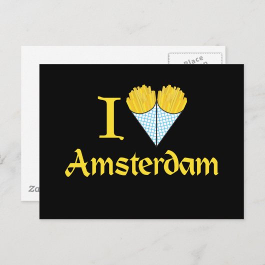 I Heart Amsterdam Postkarte (Vorne/Hinten)