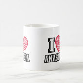 I Heart Anastasia First Name I Love Anastasia Pers Kaffeetasse (Mittel)