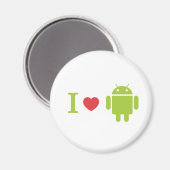 I heart Android Magnet (Vorderseite/Rückseite)