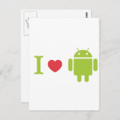 I heart Android Postkarte (Vorne/Hinten)