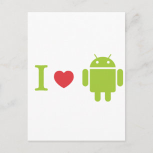 I heart Android Postkarte