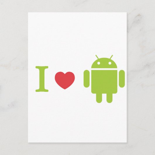 I heart Android Postkarte (Vorderseite)
