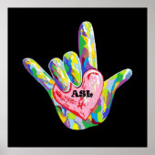 I Heart ASL Poster (Vorne)