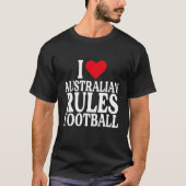 I Heart Australian Football I Liebe Australian Rul T-Shirt (Vorderseite)