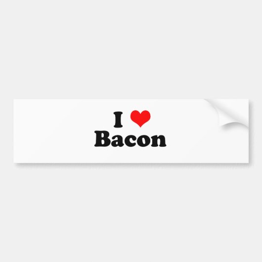 I Heart Bacon Autoaufkleber (Vorne)