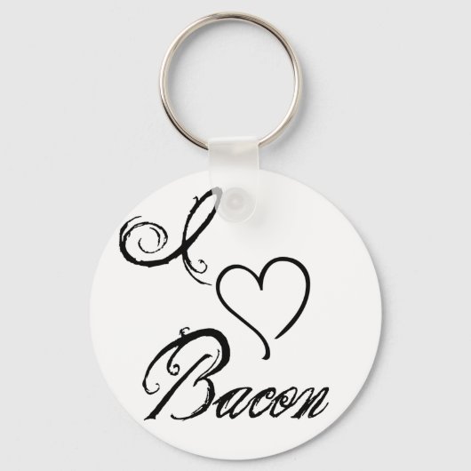 I Heart Bacon Schlüsselanhänger (Vorderseite)