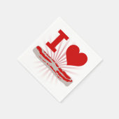 I Heart Bacon Serviette (Ecke)