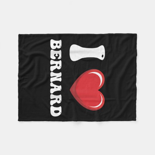 I Heart Bernard Vorname I Liebe D Stuff Fleecedecke (Vorderseite (Horizontal))
