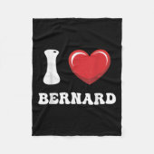 I Heart Bernard Vorname I Liebe D Stuff Fleecedecke (Vorderseite)