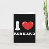 I Heart Bernard Vorname I Liebe D Stuff Karte (Vorderseite)