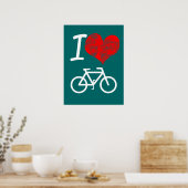 I Heart Bike Poster (Küche)