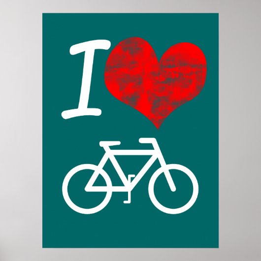 I Heart Bike Poster (Vorne)