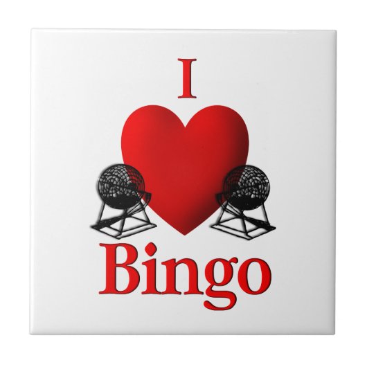 I Heart Bingo Fliese (Vorderseite)
