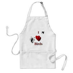 I Heart Birds Schürze