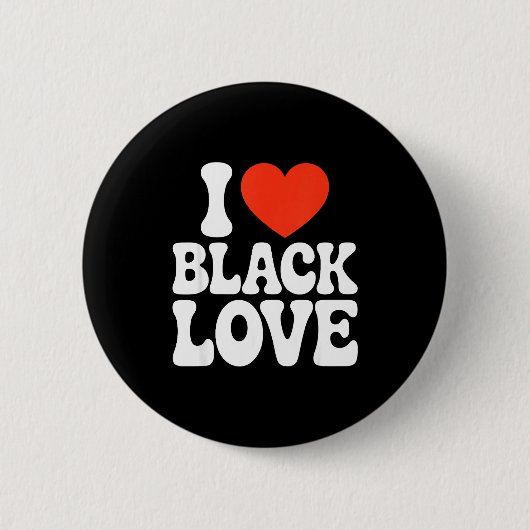 I Heart Black Love Couple Matching Couples African Button (Vorderseite)