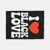 I Heart Black Love Couple Matching Couples African Fleecedecke (Vorderseite (Horizontal))