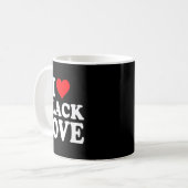 I Heart Black Love Cute Matching Couples African A Kaffeetasse (Vorderseite Links)