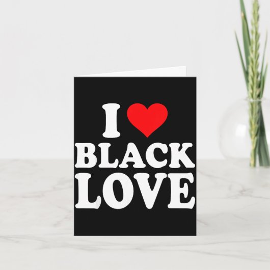 I Heart Black Love Cute Matching Couples African A Karte (Vorderseite)