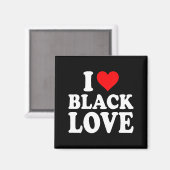 I Heart Black Love Cute Matching Couples African A Magnet (Vorderseite/Rückseite)