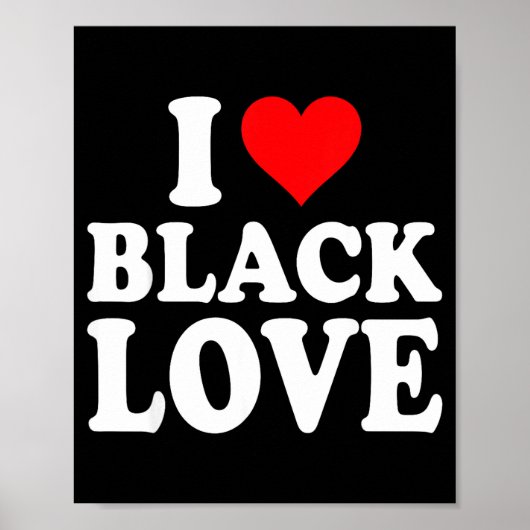 I Heart Black Love Cute Matching Couples African A Poster (Vorne)