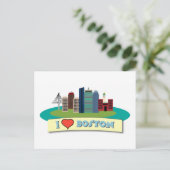 I Heart Boston Postkarte (Stehend Vorderseite)