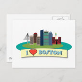 I Heart Boston Postkarte (Vorne/Hinten)