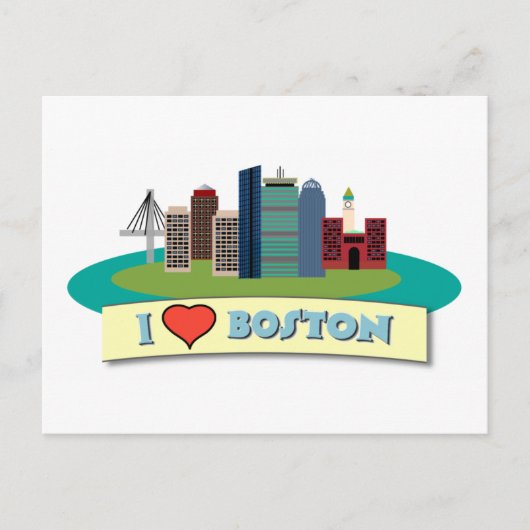 I Heart Boston Postkarte (Vorderseite)
