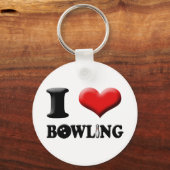 I Heart Bowling Schlüsselanhänger (Vorderseite)