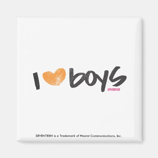 I Heart Boys Orange Magnet (Vorne)