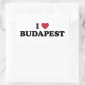 I Heart Budapest Ungarn Rechteckiger Aufkleber (Tasche)