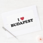 I Heart Budapest Ungarn Rechteckiger Aufkleber (Umschlag)