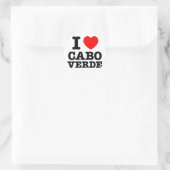 I Heart Cabo Verde Runder Aufkleber (Tasche)