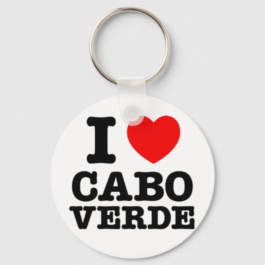 I Heart Cabo Verde Schlüsselanhänger (Vorderseite)