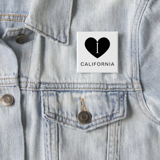 I Heart California Classic Button for All Outfits (Beispiel)